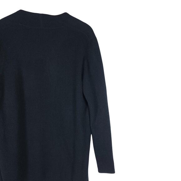 Nordstrom Collection Womens Black Open Front Cashmere Cardigan Large Classic Fit - Picture 7 of 12